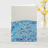 Blaue Marmorkunst Karte (Gelbe Blume)