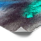 Blaue Marmorkunst Poster (Ecke)