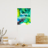 Blaue Marmorkunst Poster (Küche)