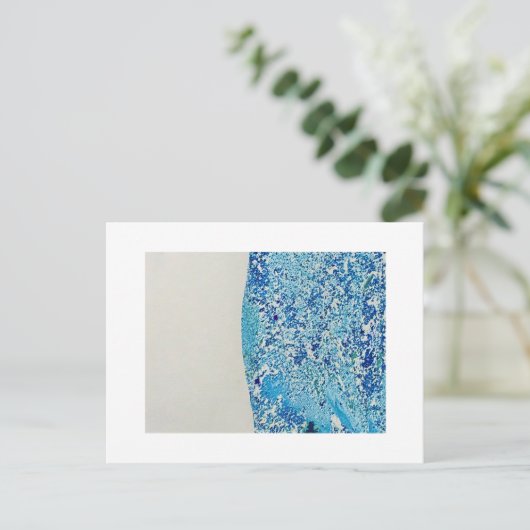 Blaue Marmorkunst Postkarte (Stehend Vorderseite)