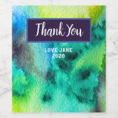 Blaue Marmorkunst Weinetikett (Einzelnes Label)