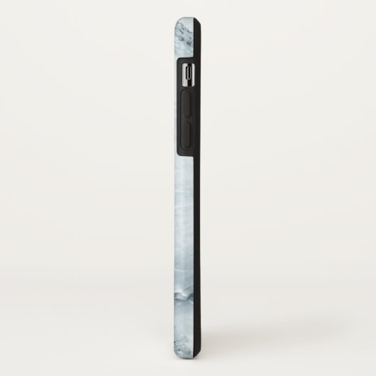 Blaue Marmormaskuline Personalisiert Monogram Case-Mate iPhone Hülle (Hinten/Links)