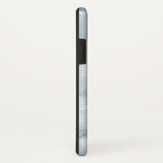 Blaue Marmormaskuline Personalisiert Monogram Case-Mate iPhone Hülle (Hinten/Rechts)