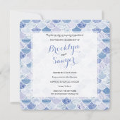 Blaue Marmormosaik für Hochzeitsfeiern Einladung (Vorderseite)