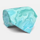 Blaue Marmormuster Krawatte (Gerollt)