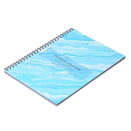 Blaue Marmormuster Notizblock (Linke Seite)