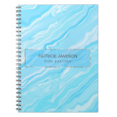Blaue Marmormuster Notizblock (Vorderseite)