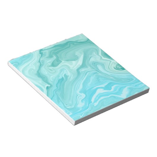 Blaue Marmormuster Notizblock (angewinkelt)
