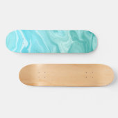 Blaue Marmormuster Skateboard (Horizontal)