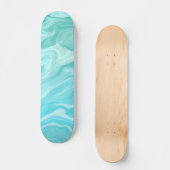 Blaue Marmormuster Skateboard (Vorderseite)