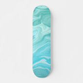 Blaue Marmormuster Skateboard (Vorne)