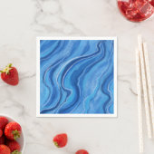 Blaue Marmorpapier Servietten (Beispiel)