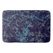 Blaue Marmorplatte abstrakt Badematte (Vorderseite)