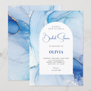 Blaue Marmorplatte abstrakt Einladung