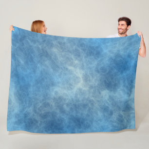 Blaue Marmorplatte Abstrakt Fleecedecke