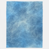 Blaue Marmorplatte Abstrakt Fleecedecke (Vorderseite)