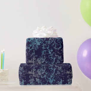 Blaue Marmorplatte abstrakt Geschenkpapier