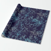 Blaue Marmorplatte abstrakt Geschenkpapier (Ungerollt)