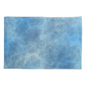 Blaue Marmorplatte Abstrakt Kissenbezug (Rückseite)