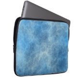 Blaue Marmorplatte Abstrakt Laptopschutzhülle (Vorne Rechts)
