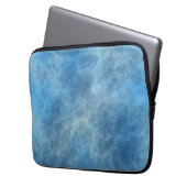 Blaue Marmorplatte Abstrakt Laptopschutzhülle (Vorderseite Links)