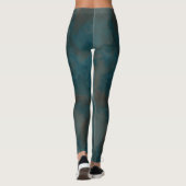 Blaue Marmorplatte Abstrakt Leggings (Rückseite)