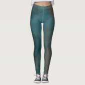 Blaue Marmorplatte Abstrakt Leggings (Vorderseite)