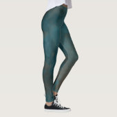 Blaue Marmorplatte Abstrakt Leggings (Rechts)
