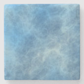 Blaue Marmorplatte Abstrakt Steinuntersetzer (Vorderseite)