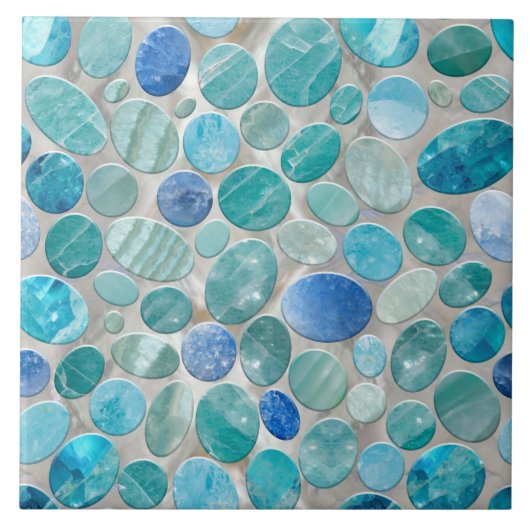 Blaue Marmorplatte Fliese (Vorderseite)