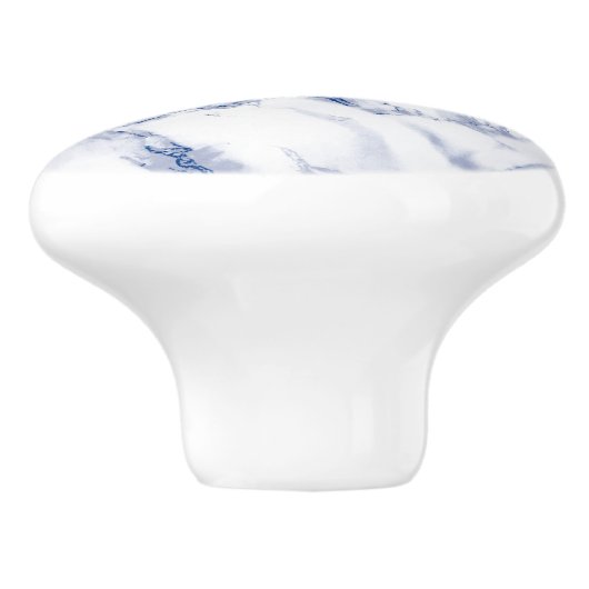 Blaue Marmorplatte im tiefen Ozean Keramikknauf (Seitenansicht)