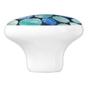 Blaue Marmorplatte Keramikknauf (Seitenansicht)