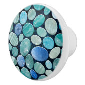 Blaue Marmorplatte Keramikknauf (Rechts)