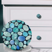 Blaue Marmorplatte Keramikknauf