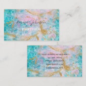 Blaue Marmorplatte Visitenkarte (Vorne/Hinten)