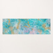 Blaue Marmorplatte  Yogamatte (Rückseite (Horizontal))