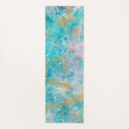 Blaue Marmorplatte  Yogamatte (Vorderseite)