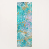 Blaue Marmorplatte  Yogamatte (Rückseite)