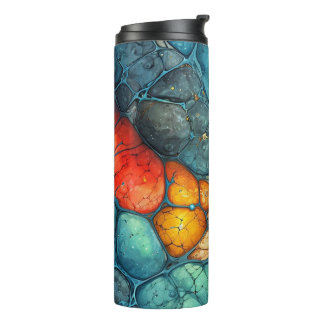 Blaue Marmorscheibe Tumbler Wrap - Nahtloses Desig Thermosbecher