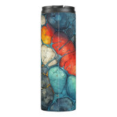Blaue Marmorscheibe Tumbler Wrap - Nahtloses Desig Thermosbecher (Rückseite)
