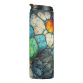 Blaue Marmorscheibe Tumbler Wrap - Nahtloses Desig Thermosbecher (Nach rechts gedreht)