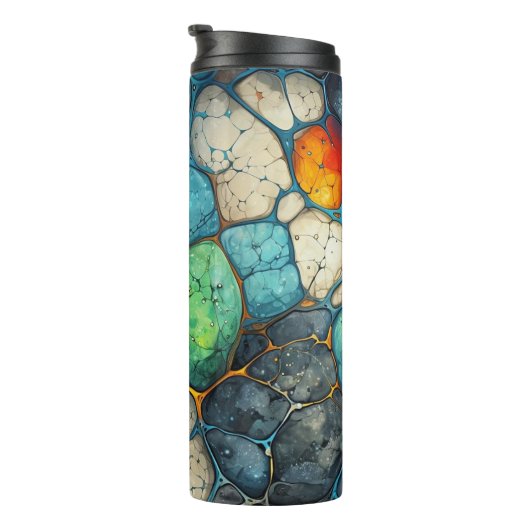 Blaue Marmorscheibe Tumbler Wrap - Nahtloses Desig Thermosbecher (Nach rechts gedreht)