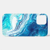 Blaue Marmorstruktur Case-Mate iPhone Hülle (Rückseite (Horizontal))