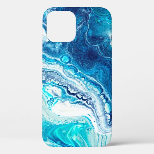 Blaue Marmorstruktur Case-Mate iPhone Hülle (Rückseite)