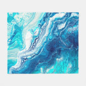 Blaue Marmorstruktur Fleecedecke (Vorderseite (Horizontal))