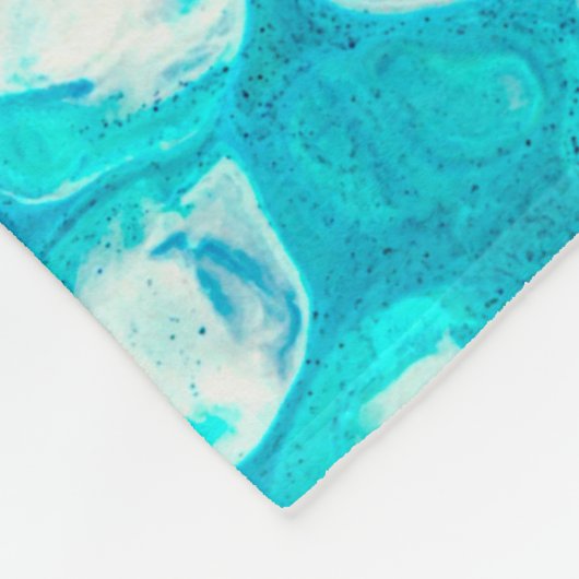 Blaue Marmorstruktur Fleecedecke (Ecke)