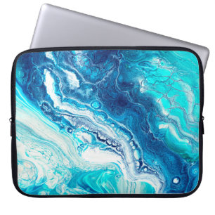 Blaue Marmorstruktur Laptopschutzhülle
