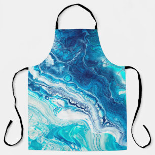 Blaue Marmorstruktur Schürze