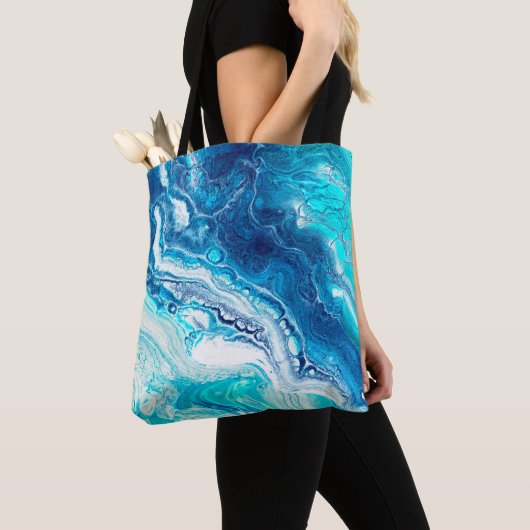 Blaue Marmorstruktur Tasche (Von Nahem)