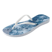 Blaue Marmortextur Badesandalen (Schrägansicht)
